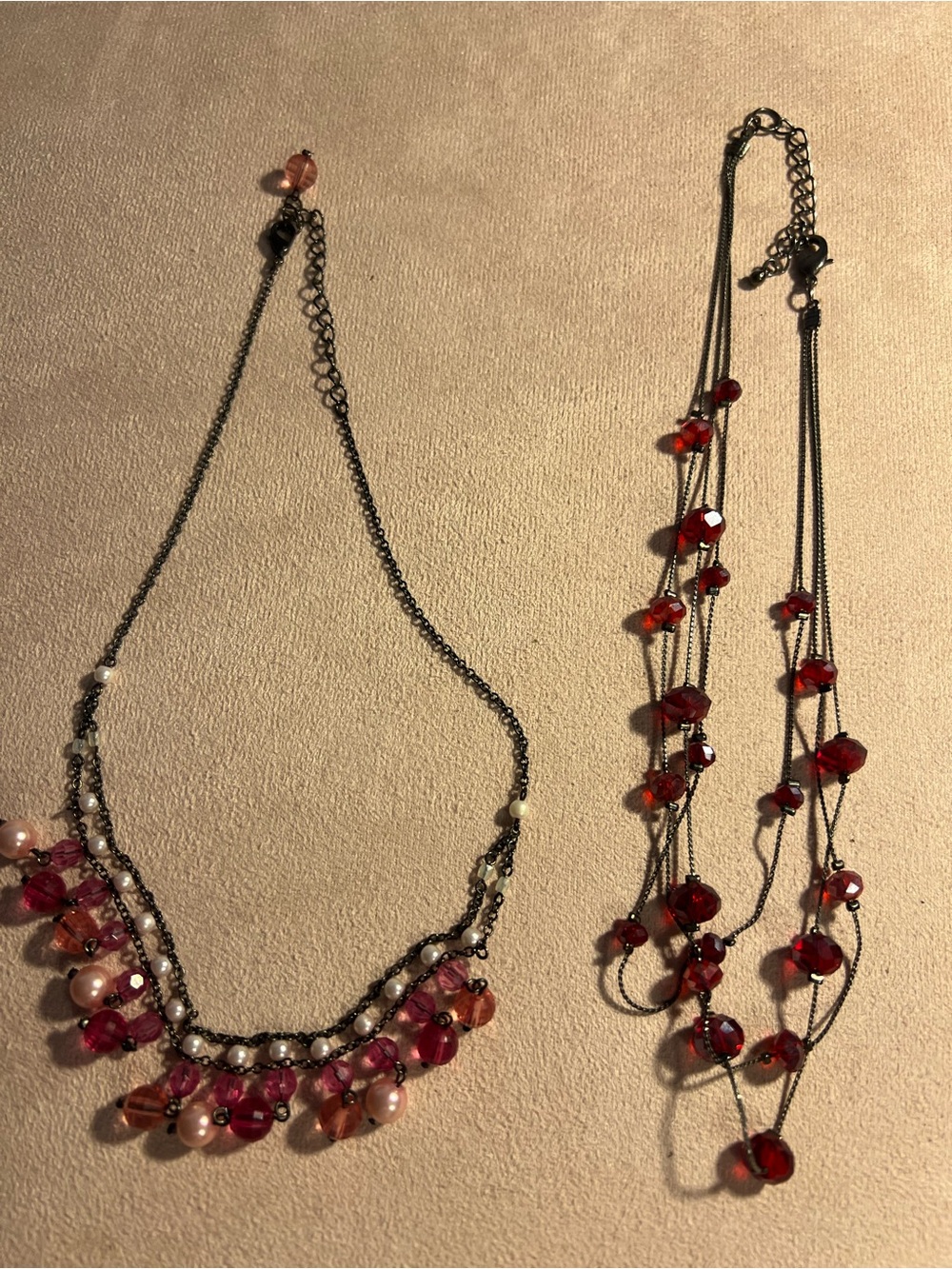 Bundle of Two Necklaces! Pink and Red